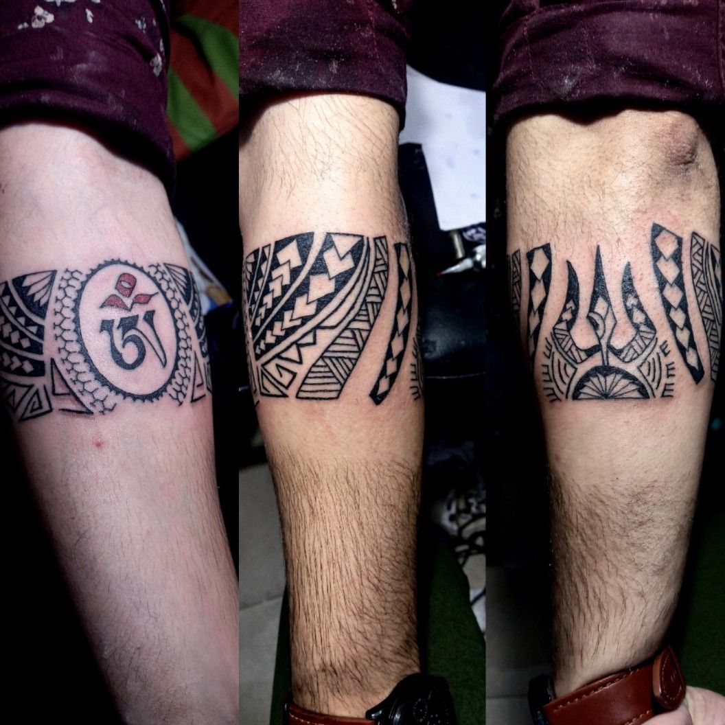Om trishul armband tattoo done at  NA Tattoo Studio  Facebook