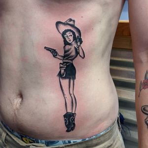 Sailor Jerry cowgirl flash tattoo