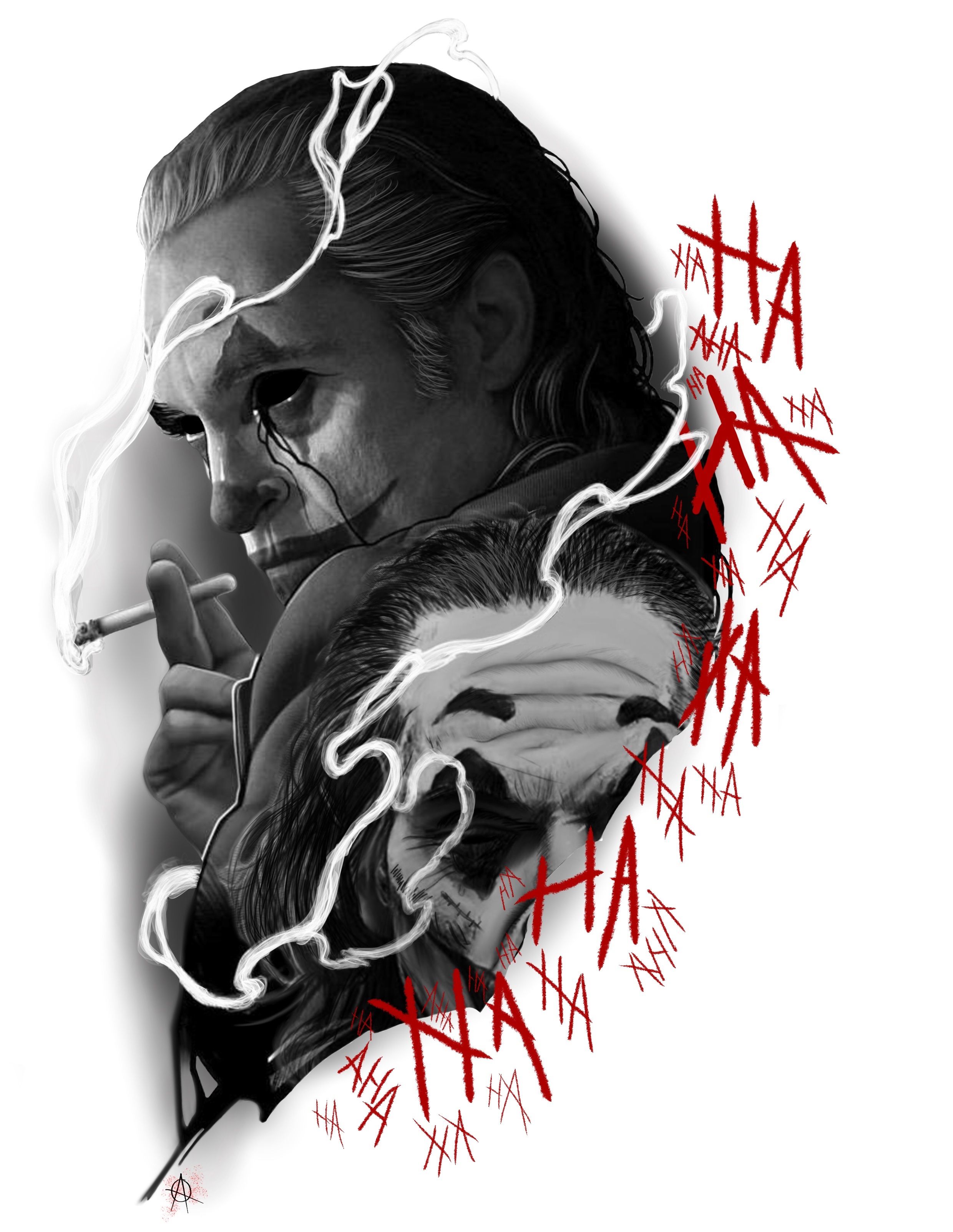 Joker's Tattoo Design | Original Ink Illustration | Step by Step ! — Steemit