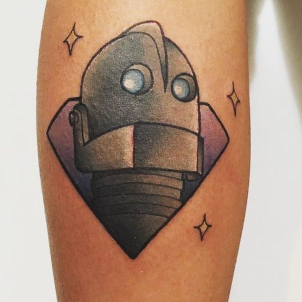Iron giant tattoo  Movie tattoos Sleeve tattoos Robot tattoo