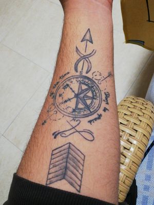 Primer tatuaje y diseño propio en base a uno semejante que tenía un amigo mío.