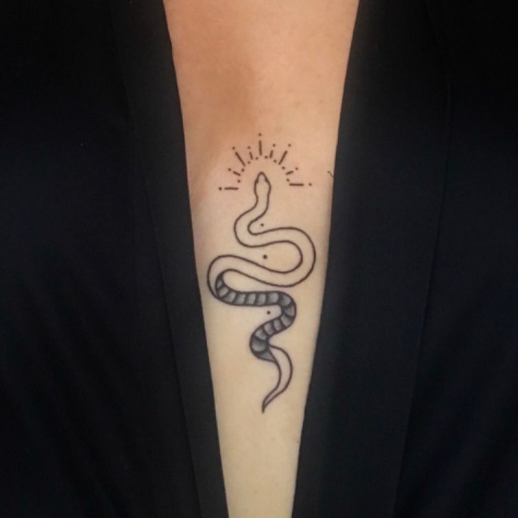 SpaceCatTattoo on Instagram Snake on sternum tattoo snake snaketattoo  sternum sternumtattoo snakes arlingtonheights coolcat cat  spacecattattoo
