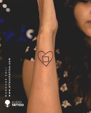 Line art Tattoo by Manohar koli at Aliens Tattoo India.Visit the link given below to see more of this tattoos here - www.alienstattoo.com