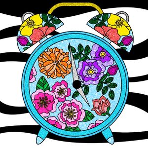 #color #clock #alarmclock #floral #flowers 