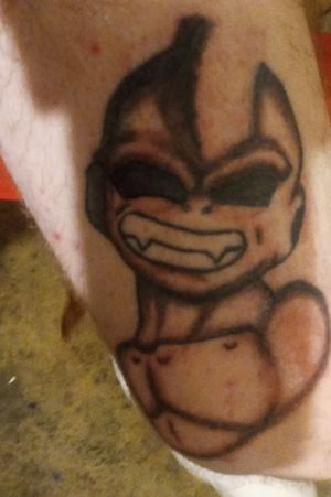 My drunken tattoo of kid buu for what it is i dont regret it def with how throwed i was