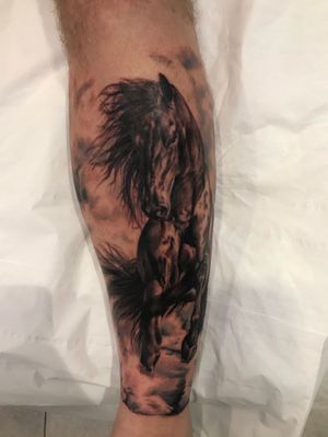 Loved doing this horse in a sand cloud !Done at Ink Paradise