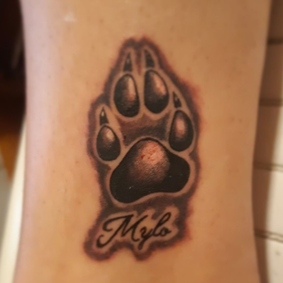 rip dog paw tattoos