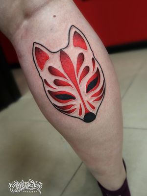 KITSUNEBookings are continued for post Tier 4 period. Gift cards are available for postage.www.crimsontalestattoo.co.uk#kitsunetattoo #kitsune #legtattoo #legtattoos #colortattoo 