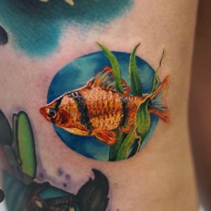 Tattoo by Nina Richards #NinaRichards #realism #fish #ocean #animal #color #plant #nature 