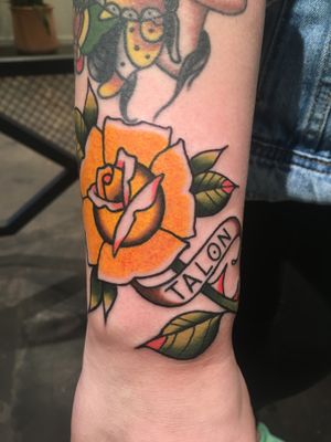 Fun rose with my friends first born name! 