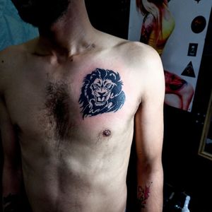 Tribal Lion Tattoo. . . . . . . @manavhudda #meerut #getinkD #getinked #inkedmag #tattoodo #tat #inkbox #tattoosofinstagram #instagramtattoos #tattoosociety #tattooideas #tattooed #tattooworld #instagram #follow #body #art #tattoo #artist #love #work #saturday #tribal #liontattoo #blacktattoo #likeforlikes #followforfollowback
