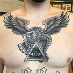 Eagle with third eye on chest