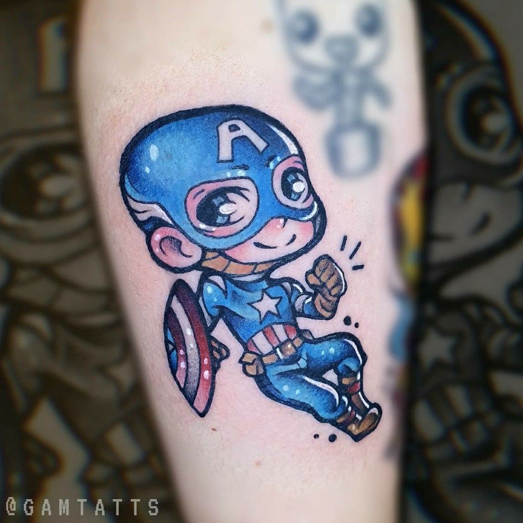 Captain America Tattoo by David Mushaney TattooNOW
