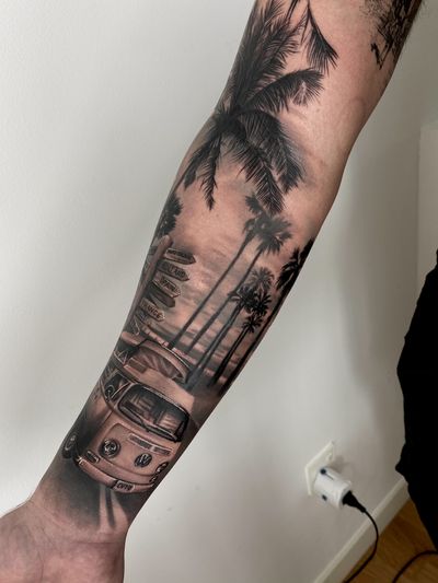 beach tattoo sleeve