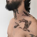 Geeses | by @naokotattooInstagram : @naokotattoo#tattoofrance #finetattoo #birdtattoo #realistictattoo #geesetattoo #tattooparis #naokotatoo