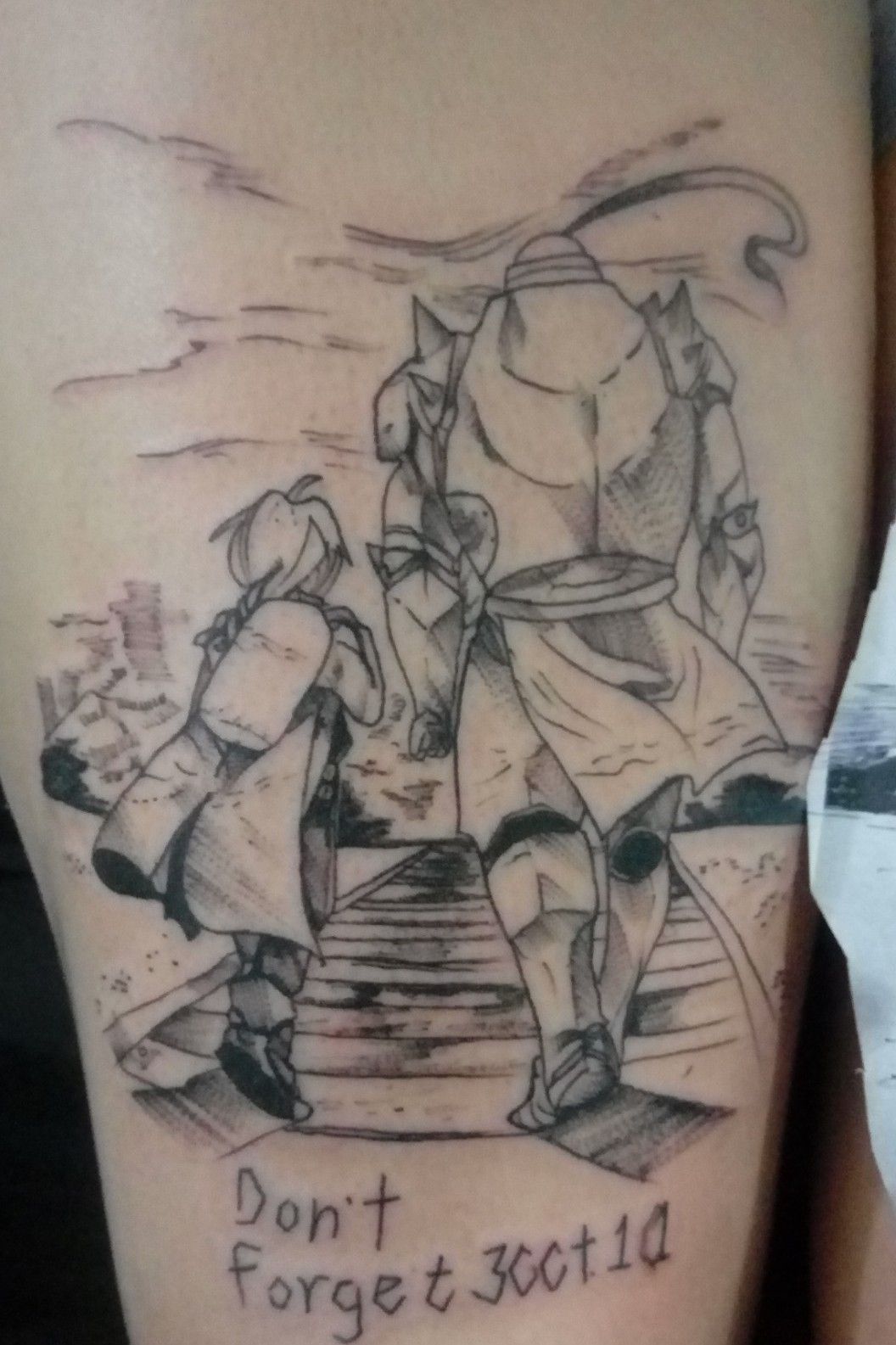 Edward Elric from Full Metal Alchemist Tattoo by Wade Whitman  ranime