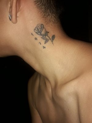 Tatuaje en el cuello de mi hijo 💕🤗