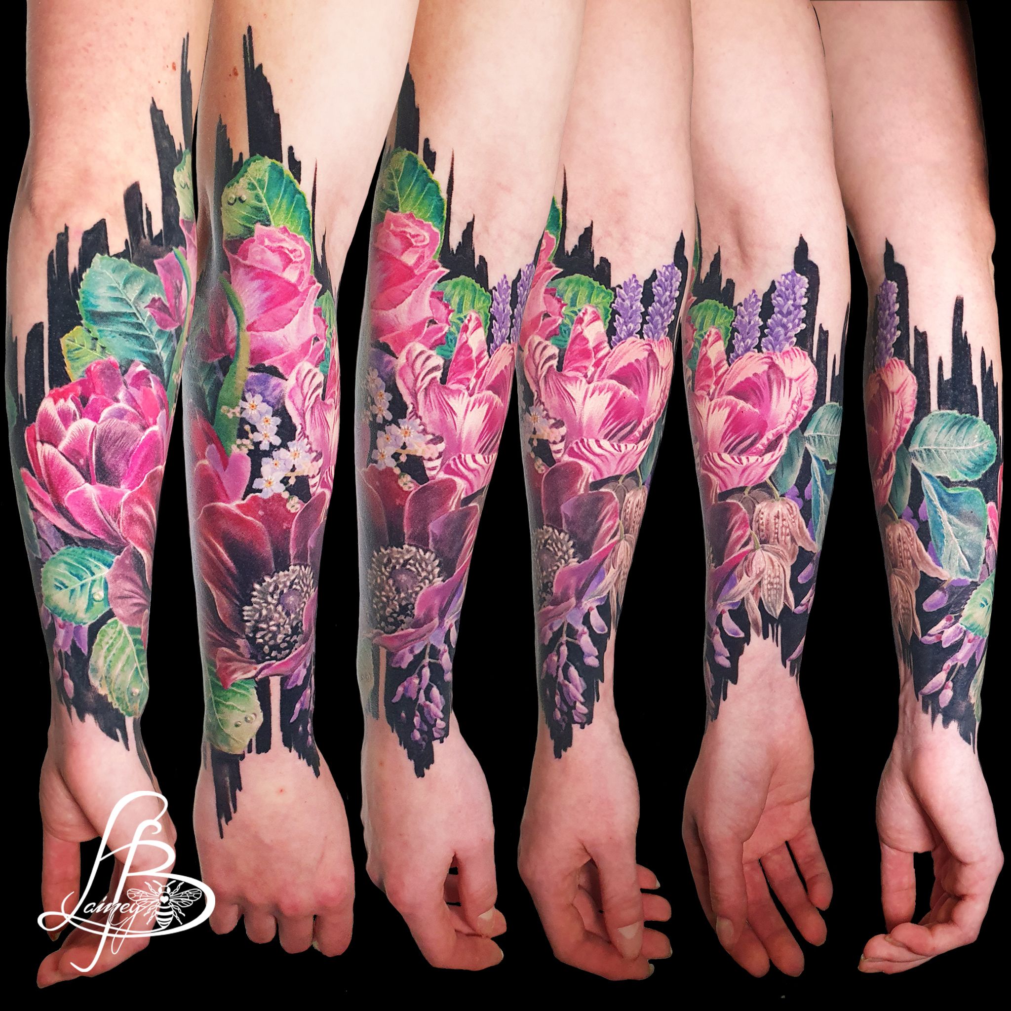 Kaitlin Greenwood Tattoo on Instagram Wisteria and wattle combo for  ariarnec yesterday austattooexpo  thank you darli  Body art tattoos  Tattoos Hip tattoo