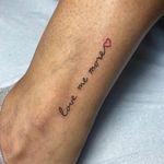 Lettering on ankle...Thanks for looking. #fonttattoos #letteringtattoos #quotetattoos #byjncustoms 