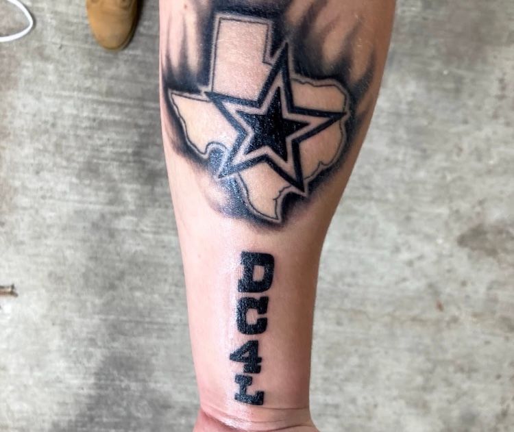Tattoo uploaded by BJ B • Dallas Cowboys Tat, looking for ideas to fill the  area around the DC4L • Tattoodo