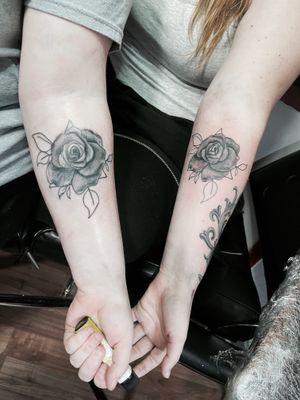 Matching Flower Tattoos 