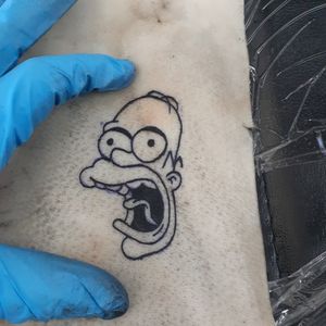 Homer Simpson's tattoo flash  cartoon 