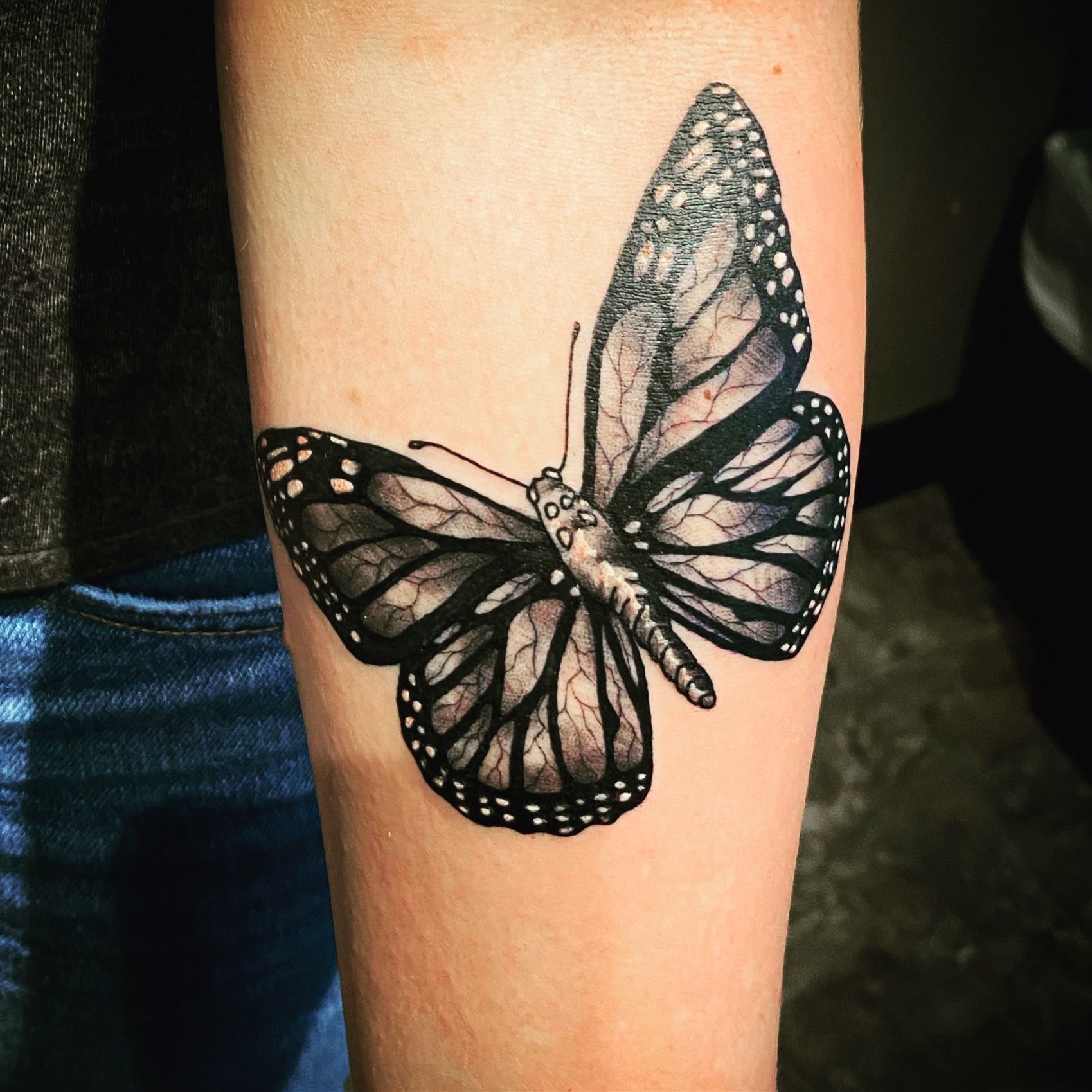 Monarch Butterflies Tattoo by Adam Sky Morningstar Tattoo Parlor Belmont  Bay Area California  rtattoos