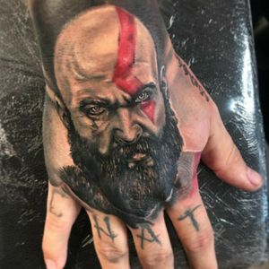 Kratos hand's tattoo 