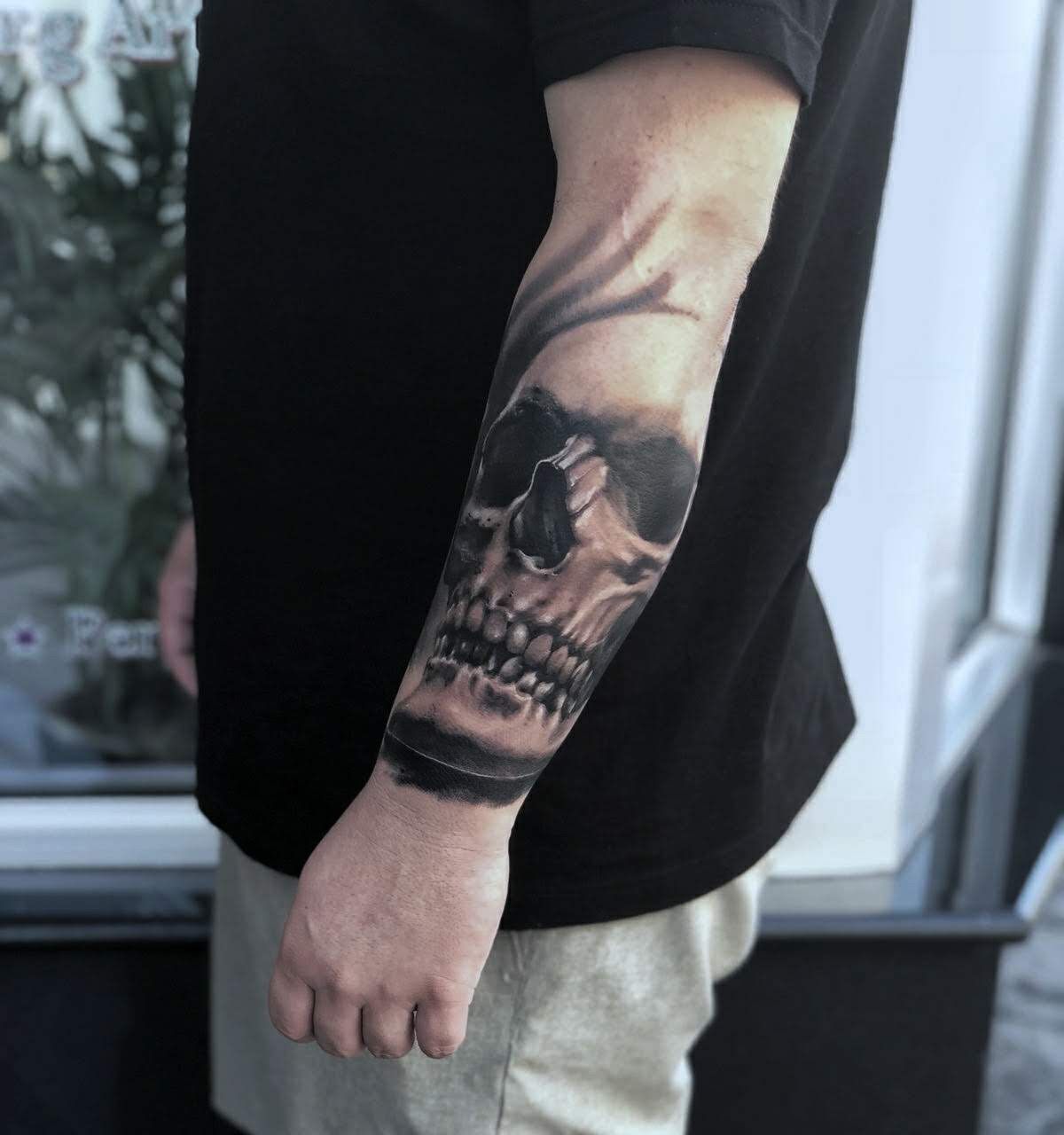 Forearm Skull Tattoos