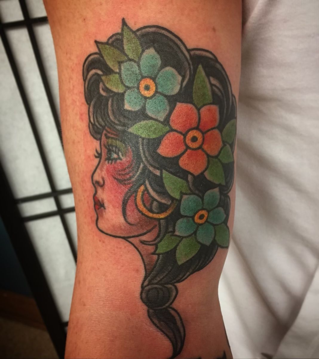 Tattoo uploaded by Burning Question Tattoo • By Josh Schlageter lady 