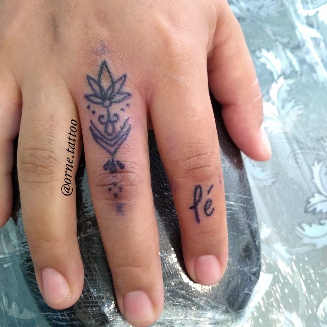 3 Cube Tattoo  Lotus on finger tattoo Artist Shreya  Facebook