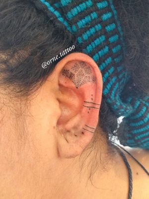 Ear Dotwork mandala lines