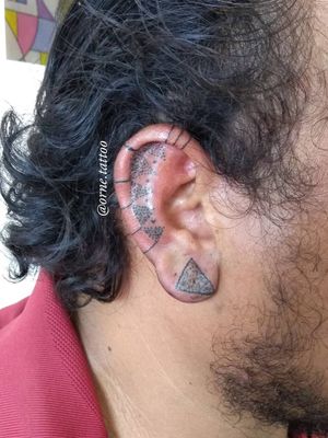 Ear tattoo lines