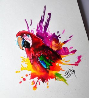 #birdtattoo #bird #arara #araratattoo #macaw #macawtattoo #watwrcolortattoo #aquatelatattoo 