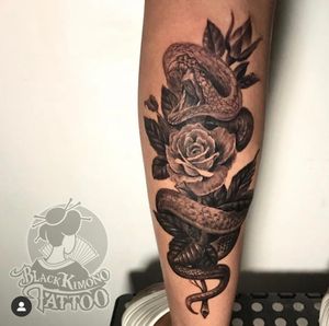 snake and roses 