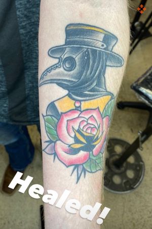 2020 american traditional plague doctor and rose