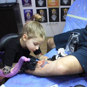 Little tattoo artist 😍Odessa. Ukraine 📍Cross Over Tattoo🖤#cross_over_tattoo #cross_over_odessa #odessa #одесса #tattoo #tattooink #tattooart #tattoolife #tattoocollection #tattooed #realism #colortattoo #blackandgray #realismtattoo #realisticink #ink #tattoowork #beautiful #instagood #creative #artist #art #sullen #stencilstuff #cheyennetattooequipment 
