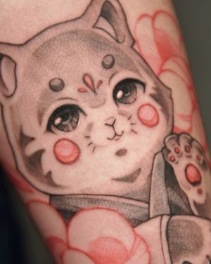 Kitty tattoo by me Moscow, Russia 