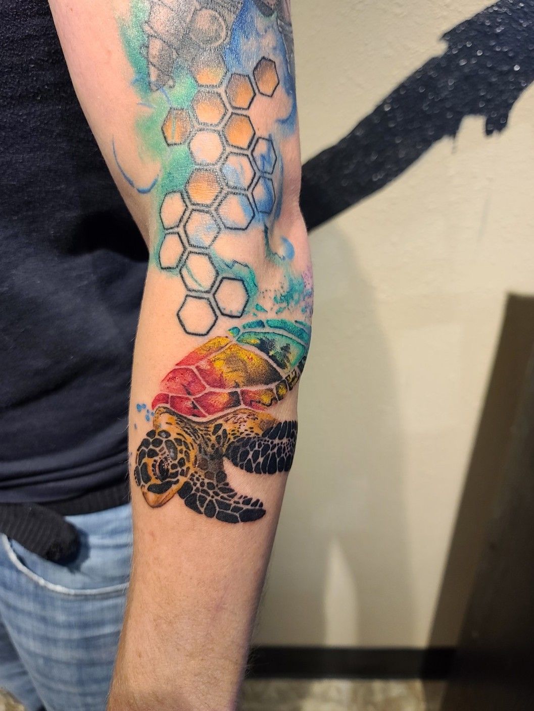 Los Angeles Tattoo Gye  Turtle tattoo black and grey one more session to  finish full sleeve Full sleeve tattoo turtle turtletattoo  fullsleevetattoo guayaquil ecuador  Facebook