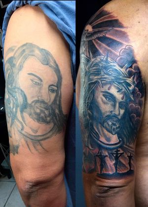 #coveruptattoo #tatuagemcobertura #jesustattoo 