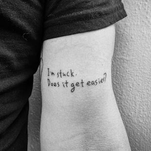 #tattoo #tattooideas #lettering #letteringtattoo #letters #quote #quotetattoo #lyricks #tattooideas #fatimahamaya #whatsagirltodo #tattoos #tattooartist 