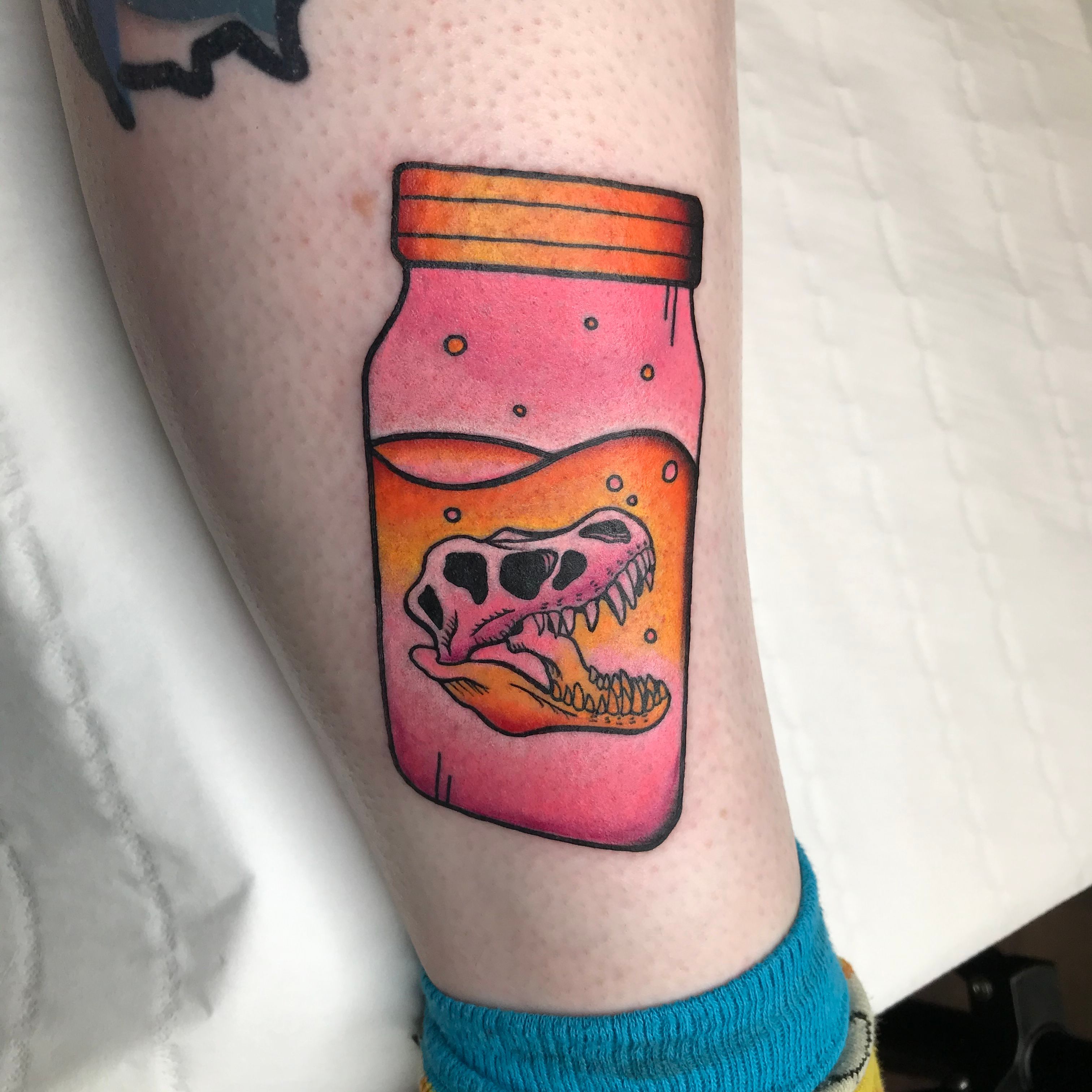 Gary Hanson Tattoo Artist  Cute as fuck pickle in a jar because why  the fuck not        tattoos ink inked tattooed tattooartist  tattooart tattoolife inkedup 