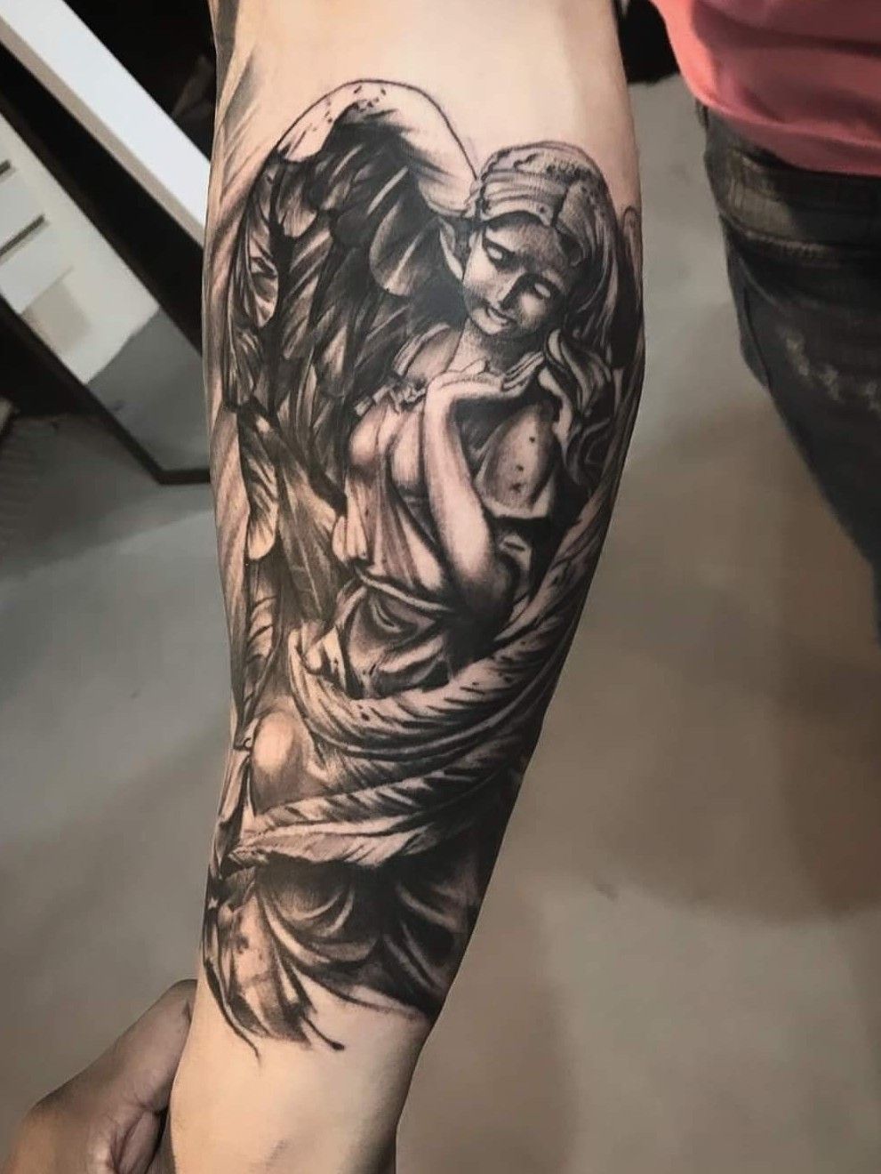 Nicholas Christian Tattoos - I love tattooing statues and eyes. I was  stoked on this tattoo. One session down and a good start on this sleeve💪 *  Now booking for April 2021.