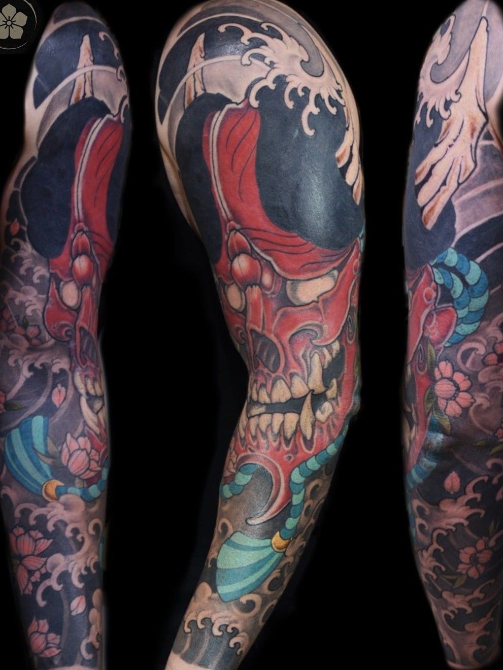 Black and gray Linework shading skull snake tattoo sleeve tattoo artis... |  TikTok