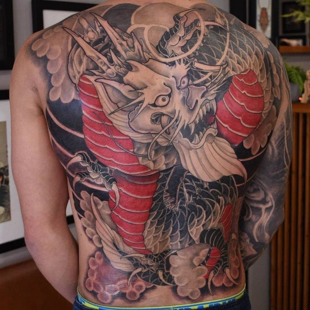 Details more than 70 red dragon back tattoo super hot  thtantai2