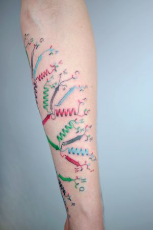Custom Codon Chart Tattoo #DNA #ScientificIllustration #Fineline