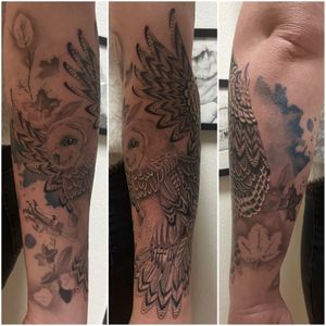 #tattoo #tatouage #owl #owltattoo #watercolor #watercolortattoo #owlmandala #mandala #mandalatattoo #forearmtattoo #animaltattoo #kwadron #animal #bird #birdtattoo #lausanne #lausannetattoo #tattoolausanne #fann_ink 