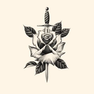 Dagger in rose