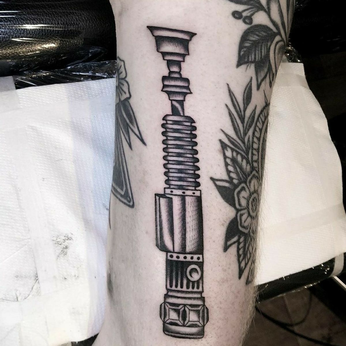 Tattoo uploaded by Domy Fätzer • Obi Wan Kenobi's lightsaber. Big