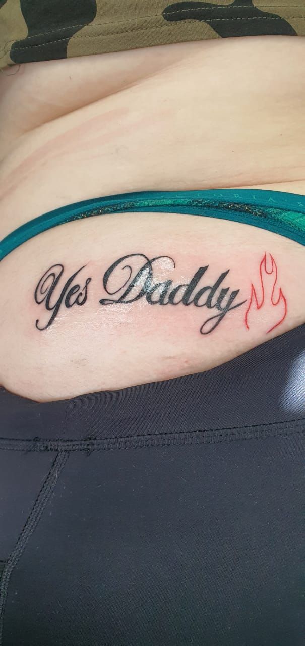 Yes Daddy  tattoo quote download free scetch